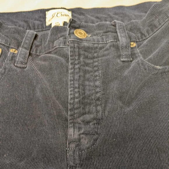 J. Crew Corduroy 5 Pocket Dark Wash Blue Jeans Womens 28 Pullon Zip Fly - Picture 3 of 14
